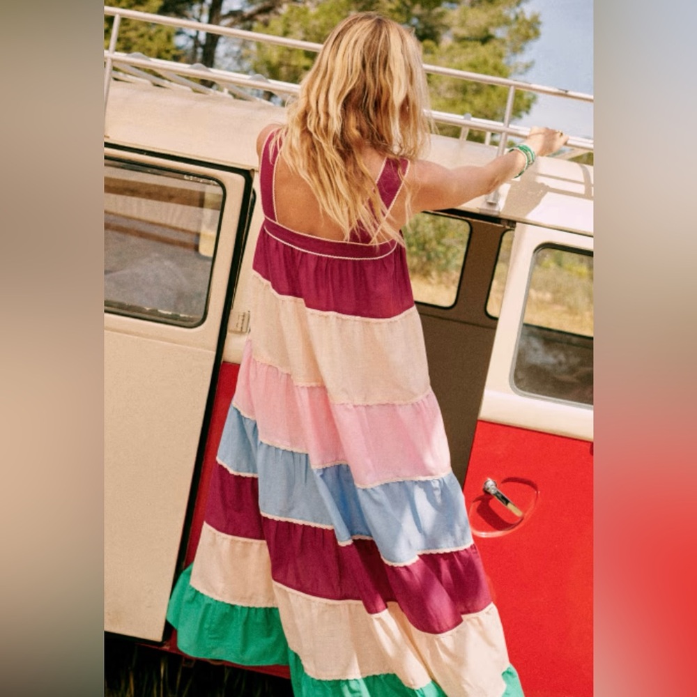 Sézane Eris Striped Maxi Dress | Bohemian - Picture 2 of 11